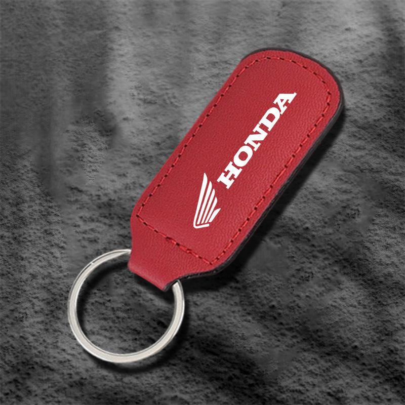Leather Motorcycle Keychain Keyring Key Chain Pendant For Honda CBR CB400 CB650 FCBF CBR250RR CRF SH300 NC750 CB500X Accessories LK6