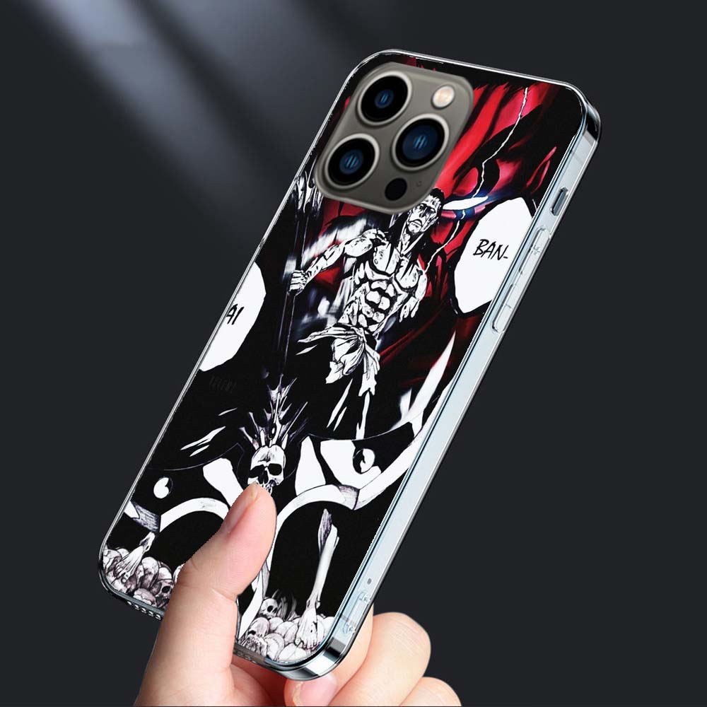BLEACH Zaraki Kenpachi Phone Case For Iphone 16E 15 Pro 14 Plus 17E 16 17 Pro Max Air 11 12 13 Mini Shockproof Capa Cute Cove