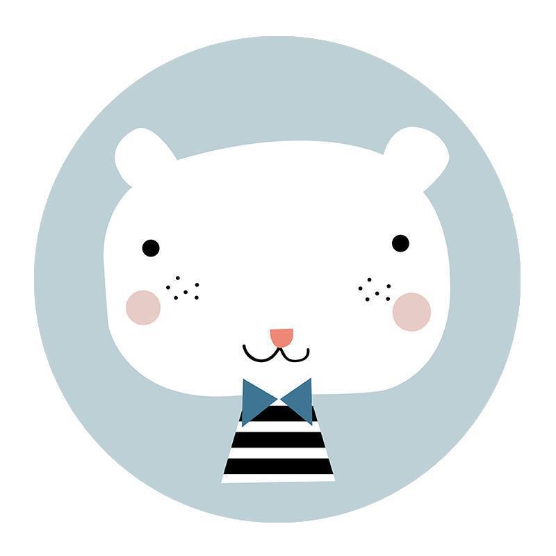 Cartoon Animal Children's Room Rug - Thickened Imitation Cashmere Floor Mat, Cute Game/Bedside Rug