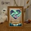 Heart Starry Sky LED Photo Frame: Custom Anniversary & Valentine's Day Gift