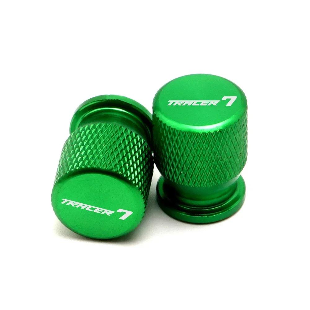 

Motorcycle Accessories Parts Wheel Tire Valve Caps Stem case Cover FOR YAMAHA Tracer7 Tracer 700GT Tracer 7 GT 7GT 2020 - 2025 зелёный
