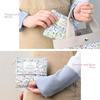 Tissue pouch Sanrio character small floral pattern Liberty print mini cosmetic slim compact made Japan (My Melody Melodies Party purple)