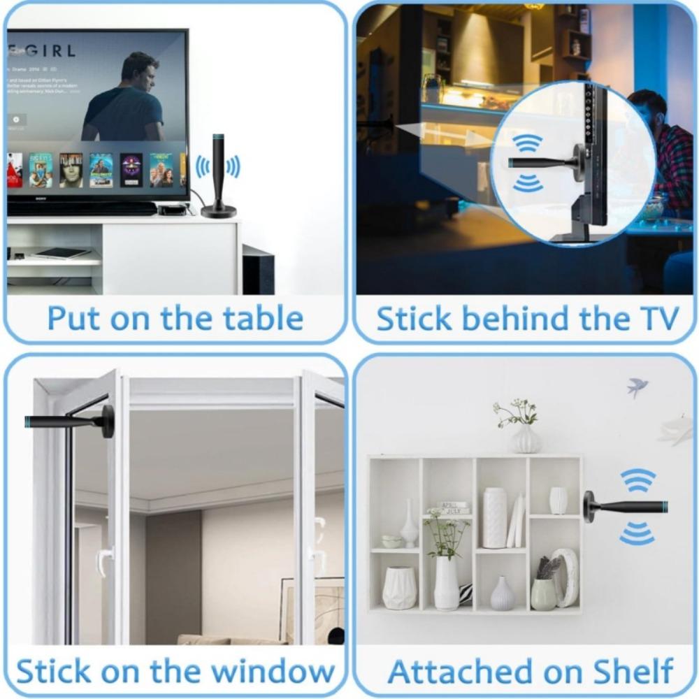 2025 New Indoor Digital TV Antenna Ground Wave Antenna Mini HDTV Antenna DV B-t2 Antenna