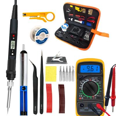 80W Digital Soldering Iron Kit Adjustable Temperature Welding Pen With Lcd Display For Home Repair And Maintenance Tools
