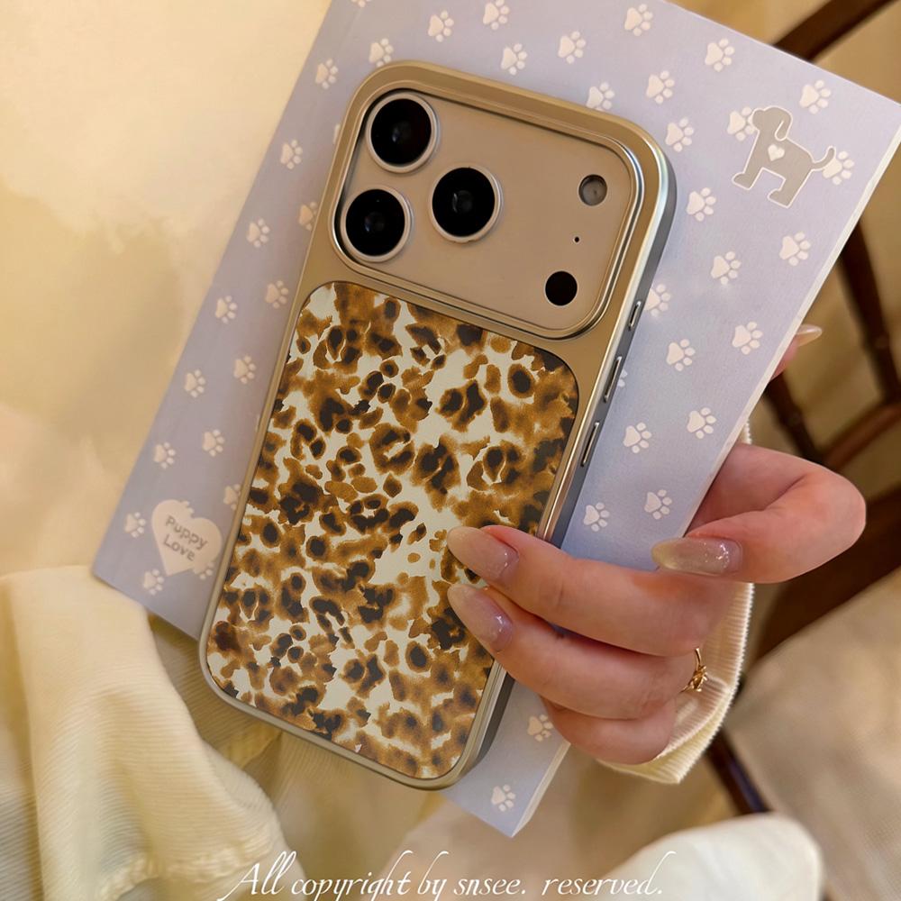Full-screen Leopard Print Phone Case for IPhone 17 16e 16 15 14 13 12 11 Air Pro Max X XR 8 7 Plus Luxury Clear Soft Back Cover