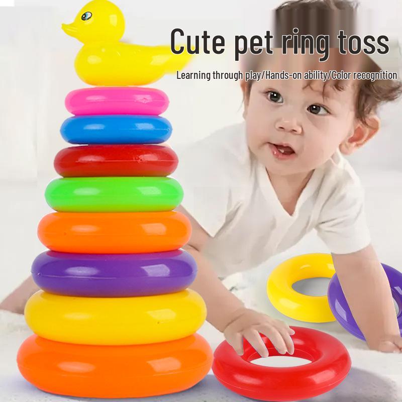 

Kids Ring Toss & Jenga Game: Educational Parent-Child Activity for Kindergarten