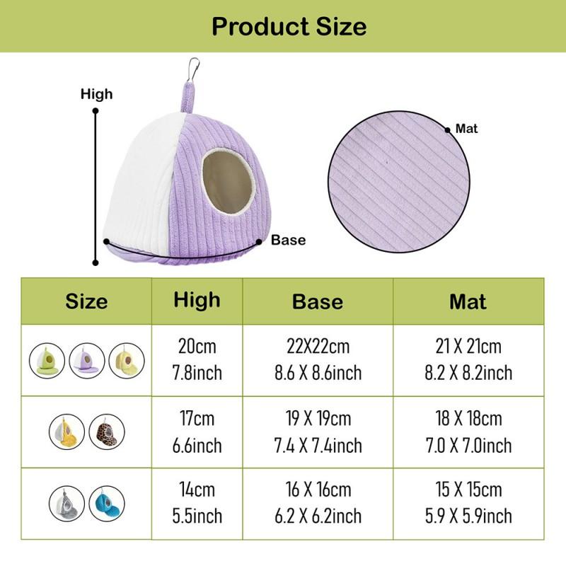 Cozy Fully Enclosed Bird Nest Bed Parakeets Budgies Cockatiels With Thick Fleece Lining Hanging Perch Sleep Bag
