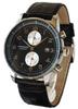 Grandeur 10 ATM Water Resistant Leather Chronograph Watch OSC051W2 Black x Leather [GRANDEUR] Men's Silver/Black