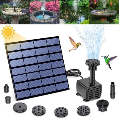 Solar Water 6 Nozzles Solar Powered For Bird Bath Garden Swimming Pool Fish Tank Outdoor And Aquarium
