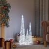 VidaXL LED Lighted Cone Set Christmas Decoration Holiday Decoration Garden Patio Backyard Outdoor Acrylic 328968