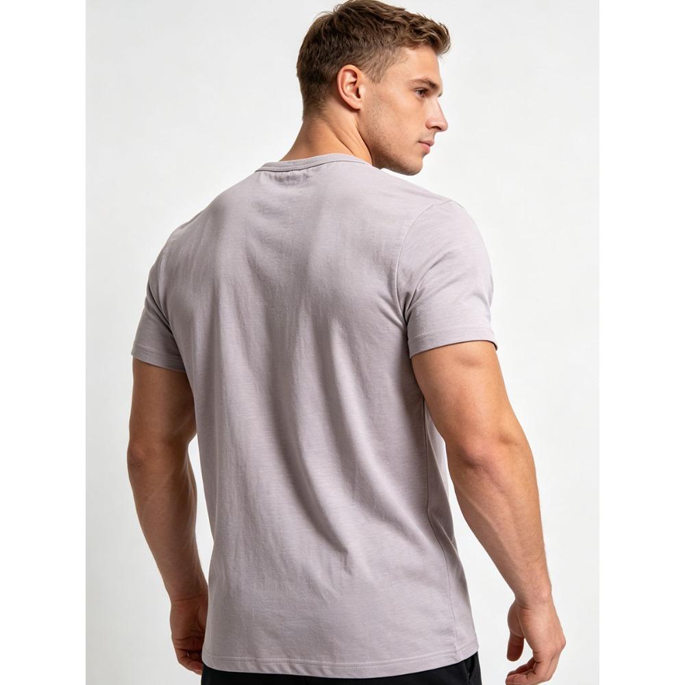Men's Plus Size Henley T-Shirt (Up to 6XL) - 95% Cotton Short Sleeve Crew Neck Tee with Chest Logo - Big and Tall Casual Summer Top