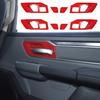 8x Interior Door Handle Bowl Cover Trim Decoration for Dodge Ram 1500 2018+ Red