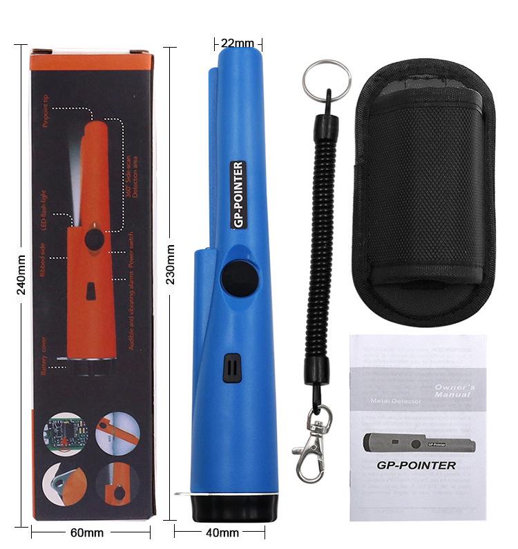 Vikbar handhållen metalldetektor med hög precision för utomhus- och tunnelbanebruk