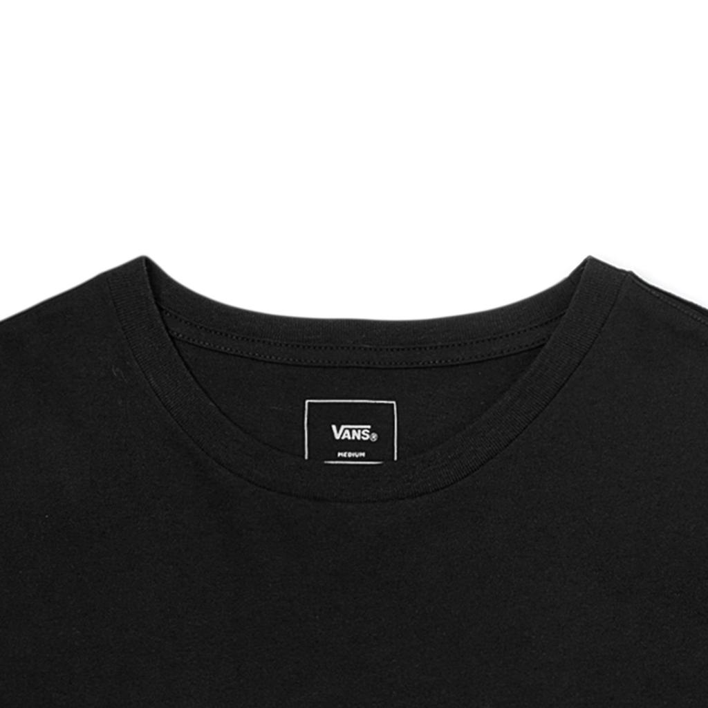 Vans Ss22 Logo Print Crew Neck Short Sleeve T-Shirt Unisex Tops Black VN0A7TRTBLK
