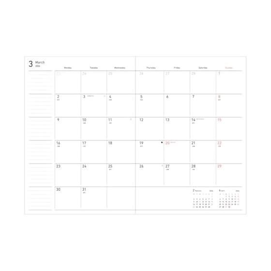 Notebook 2026 Schedule Book Starting December 2025 Weekly Block B6 Exact Size Hardcover Gingham Check Yellow Marks 26WDR-CB03-YE