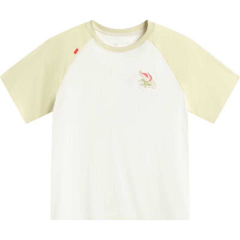 Li-Ning Girls  Chinese Culture Series Colorblock Cotton T-Shirt 160