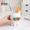3D Printed Pen Cup Cat Shaped Candy Bowl, Cute Storage Container, Desktop Desk Organizer Holder, Versatile for Pencils Jewelry Hair Ties