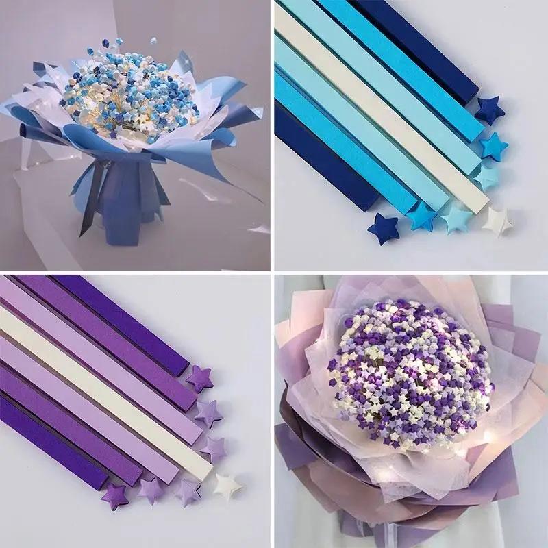 540Pcs Animation Lucky Star Decoration Paper Vivid Paper Stars Origami Diy Arts Origami Paper Strips Fold Hand Crafts Toys