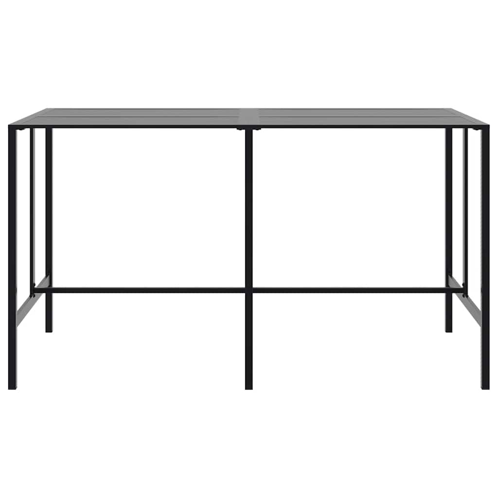 9 Piece Garden Bar Set Black Powder Coated Steel