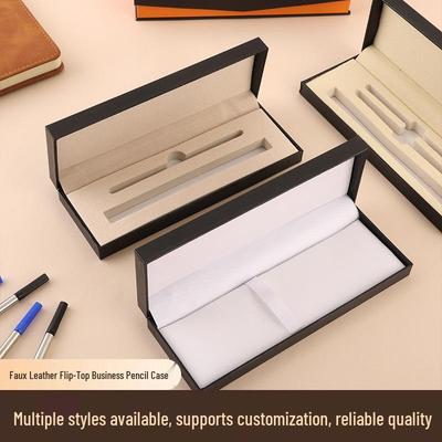 Set Regalo Penna Stilografica Nera con Scatola Flip-top Stampata con Logo