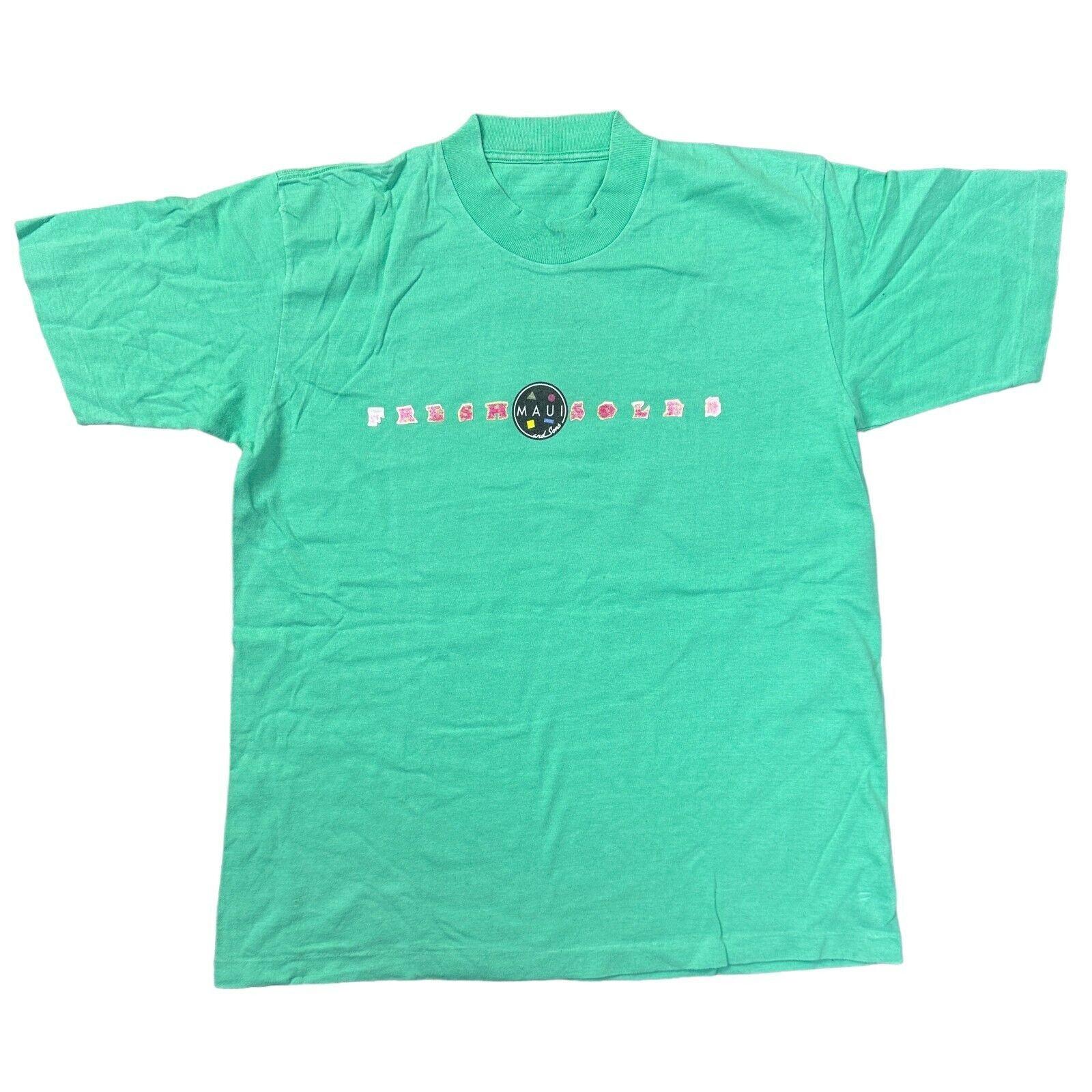 

Vintage Maui Single Stitch T-Shirt Mens Womens Tees Top Fresh Soles Graphic Print 90s Mens 4XL