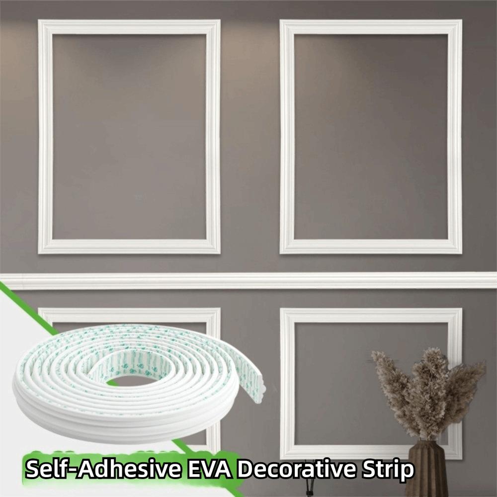 Bordo autoadesivo flessibile per parete 300 cm/sacchetto Striscia decorativa per parete Bordo flessibile Finitura interna