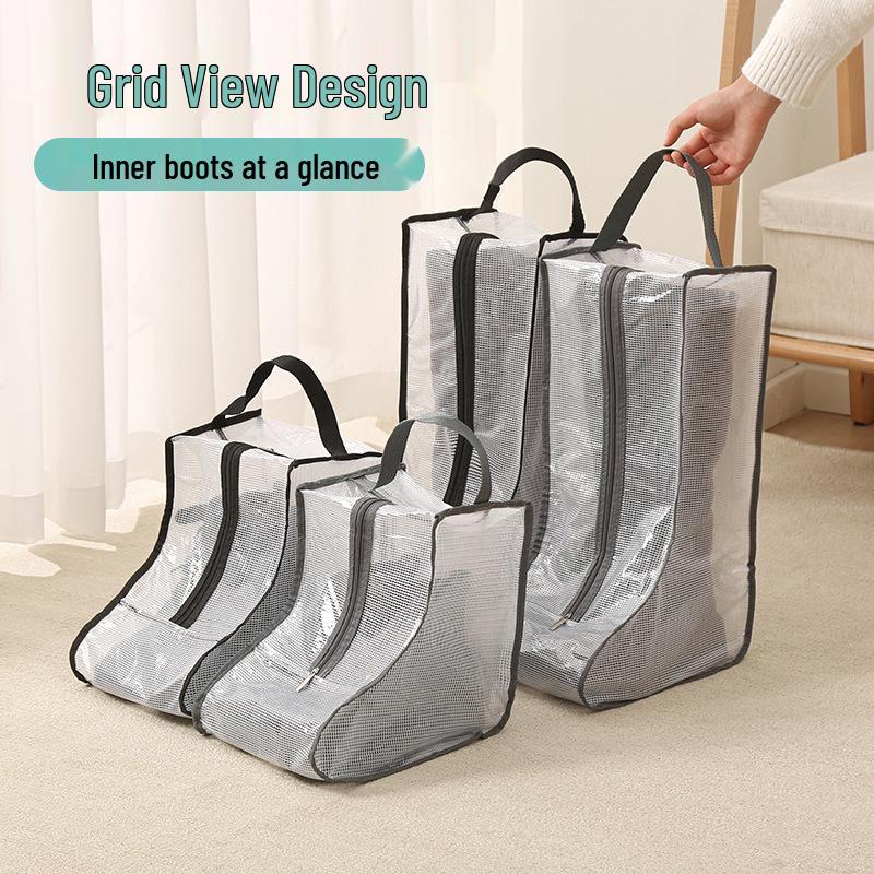 Moisture & Mildew-Proof Portable PVC Storage Bag for Long & Short Boots