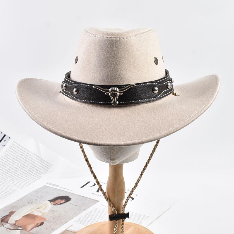 Western Style Cowboy Hat for Men Women Vintage Gentleman Cowgirl Jazz Hat Outdoor  Travel Knight Hats