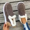 New Winter Women's Cotton Shoes, Piled and Thickened Burrs, Warm Flat-soled Cotton Shoes