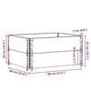 VidaXL Jardinière 80x60 cm bois de pin massif, jardinière d'extérieur, bac à fleurs, bac à tomates, jardinière de terrasse, 3295839
