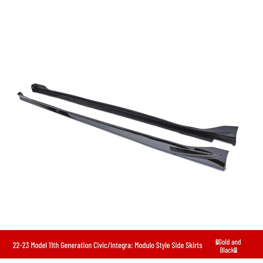 Kit Carrosserie Style Modulo pour Civic 11ème Génération Modèle 22: Bas de caisse, Lèvre avant, Becquet arrière et Ailerons de diffuseur