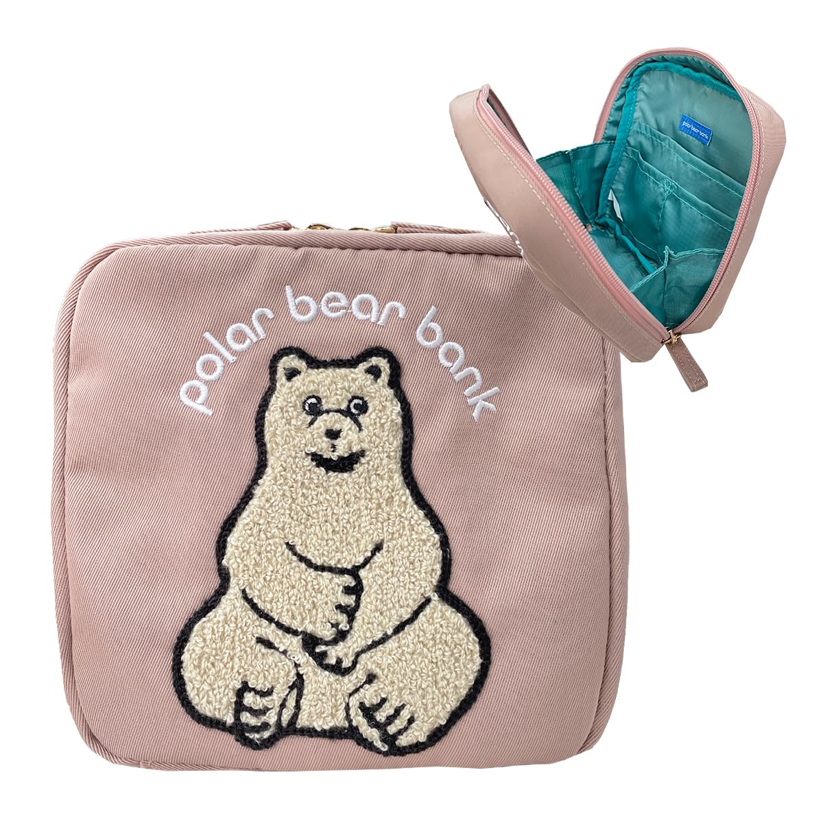 

Large Freestanding Nylon Pouch with Embroidered Bear and Fluffy Lightweight and Perfect for Featuring a Cute Animal and Character Design Capacity,