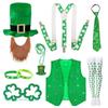 Saint Patricks Day Costume Props With Multiple Accessories Like Hats And Ties Cosplay Vest Necklace For Themed Parties