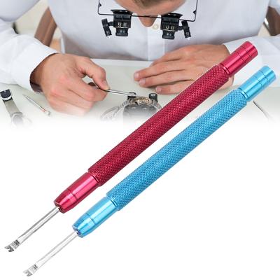 2 stücke Uhr Hände Hebel Uhr Nadel Heben Entfernen Uhr Reparatur Zubehör (Rot + Blau)