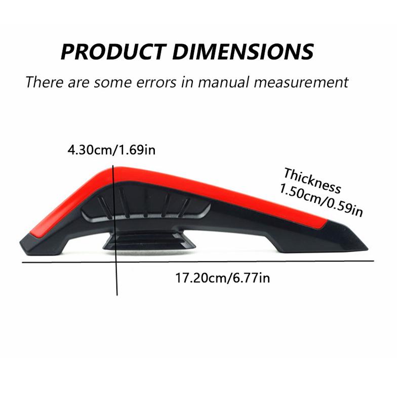 2Pcs Motorcycle Front Side Spoiler Winglets Aerodynamic Wing Set Fixed Wind Wings with LED Lights and Adhesive Decoration Sticker