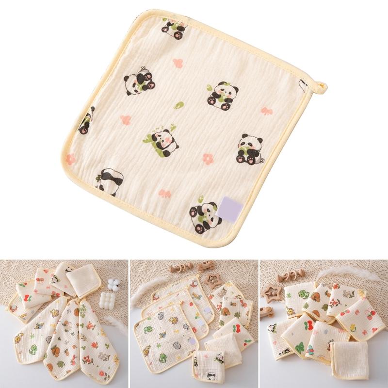 Cotton Washcloth Baby Square Face Towel for Delicate Skin Absorbent Newborns Bib Burping Cloth Hands Cleaning Towel