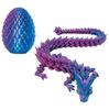 Luminous 3D Printed Crystal Dragon - Fully Articulated Gem Dragon Toy Ornament