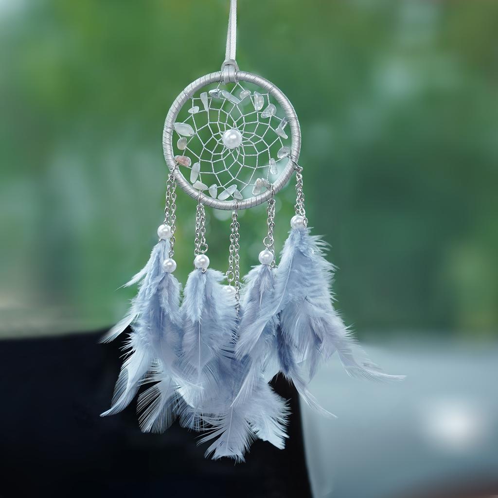 Vintage Creative Feathers Dream Catcher Mini Window Hangings Car Pendants Handmade Wind Chimes For Girls Holidays Gifts