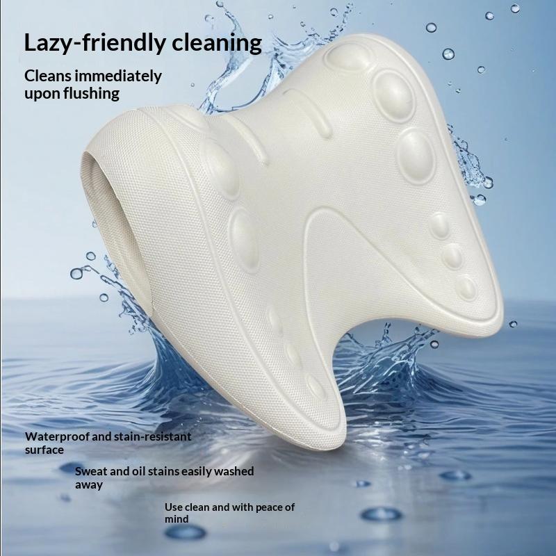 1Pcs C-Shaped Contour Fatigue Relaxation Neck Shoulder Relaxer Multi-Purpose Acupressure Design Cervical Support Massage Pillow