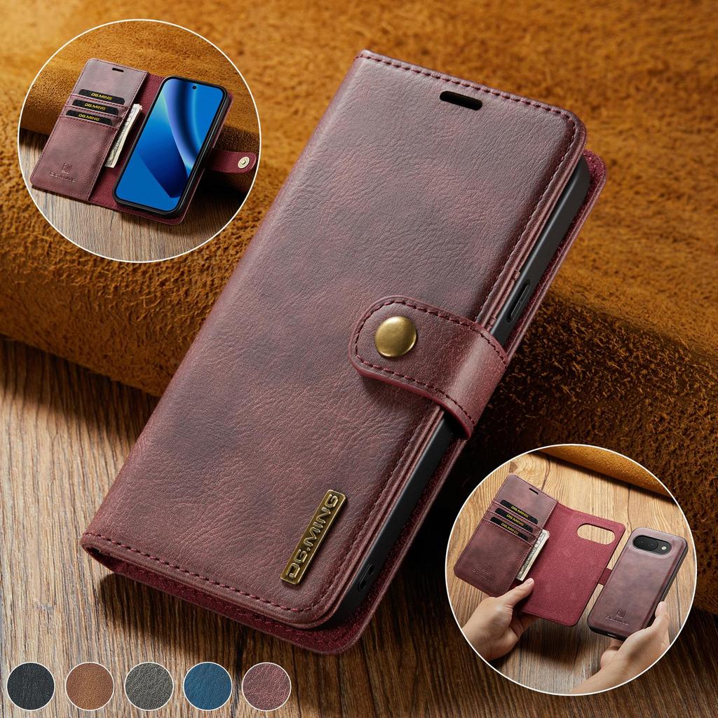 Funda tipo cartera magnética extraíble 2 en 1 Para Google Pixel 7 8 9 10 Pro XL 7A 8a 9a 10a Ranuras para Tarjetas Soporte Cubierta Trasera del Teléfono