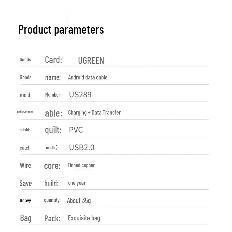 UGREEN US289 Micro USB Data Cable