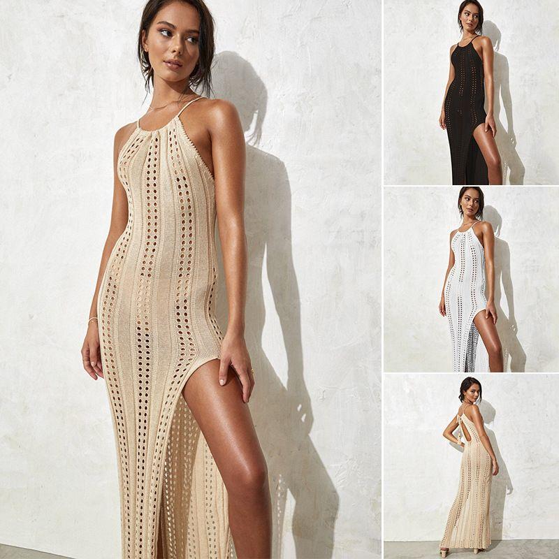 

2023 Юбка-стрейч пляжная вязаная ажурная пляжная юбка пляжное длинное платье Black All yards