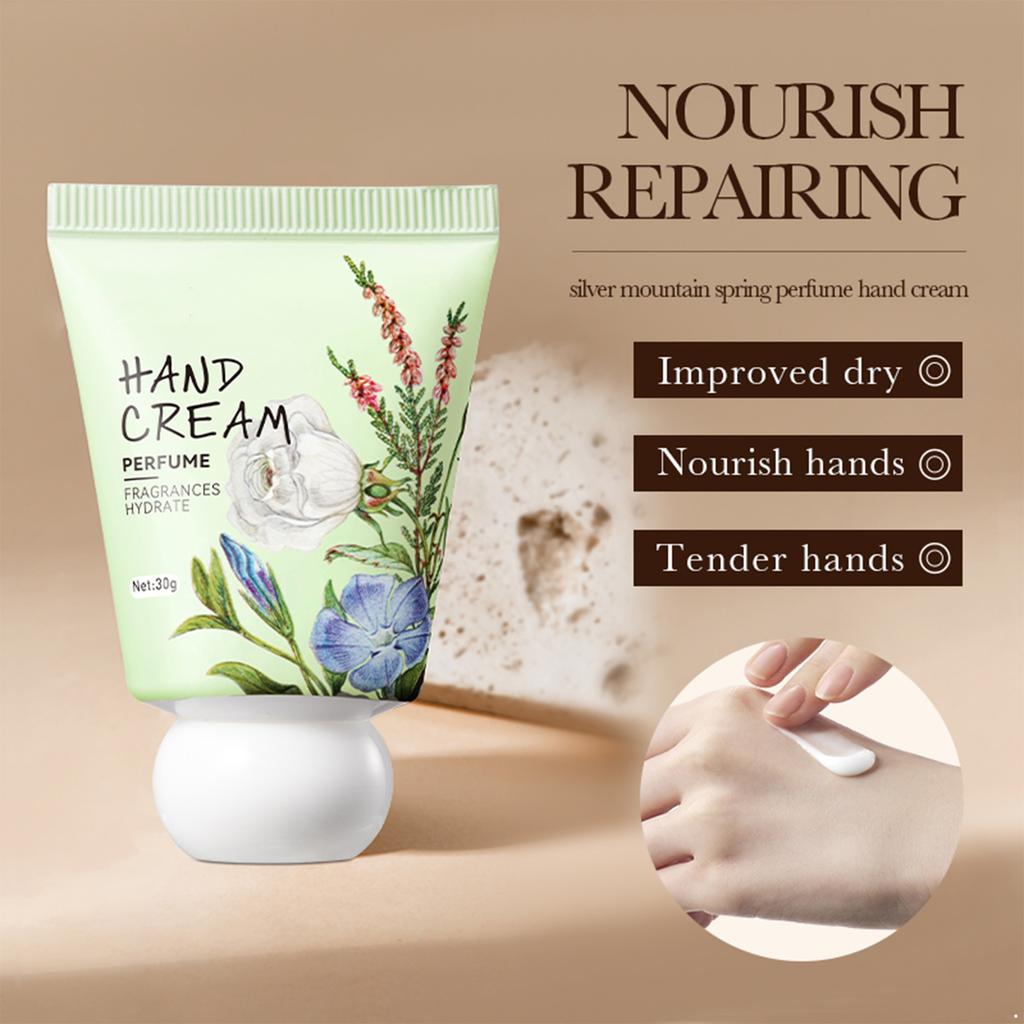 Set of 5 Travel-Size Fragrance Hand Creams - Moisturizing Nourishing Lotion for Dry Skin, Winter Care for Hands