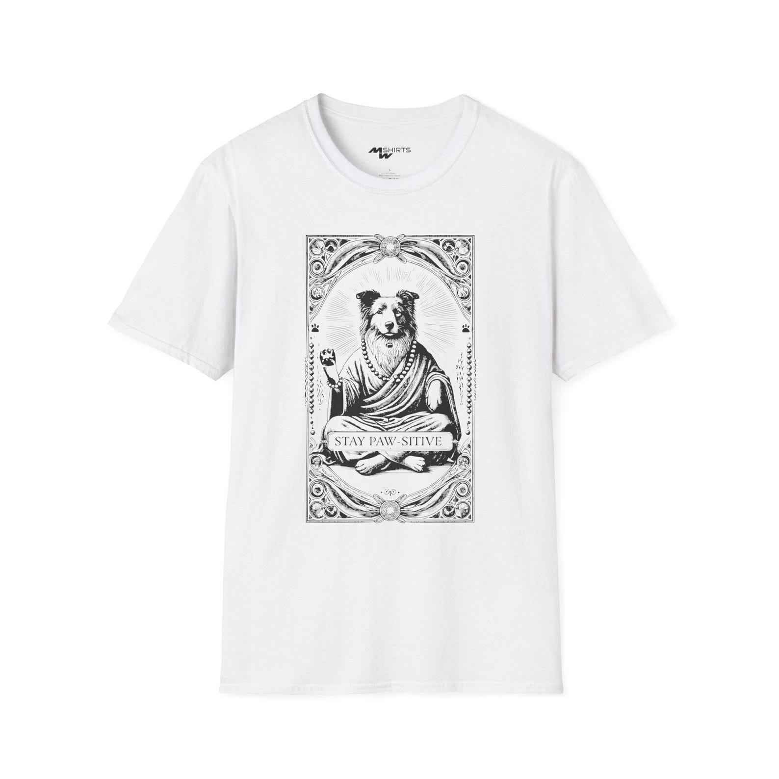 Guru Dog T-Shirt: Stay Paw-sitive, Funny Animal Tee 2XL