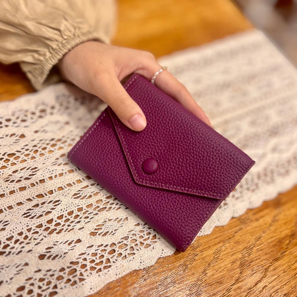 2025 Women's Genuine Leather Slim Wallet & Card Holder - High-End Multifunctional Purse