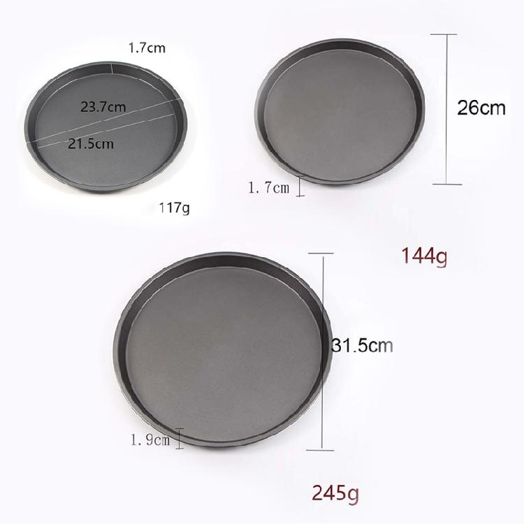 9/10/11/12-Inch Pizza Baking Tray for Home Kitchen Oven Microwave Restaurants