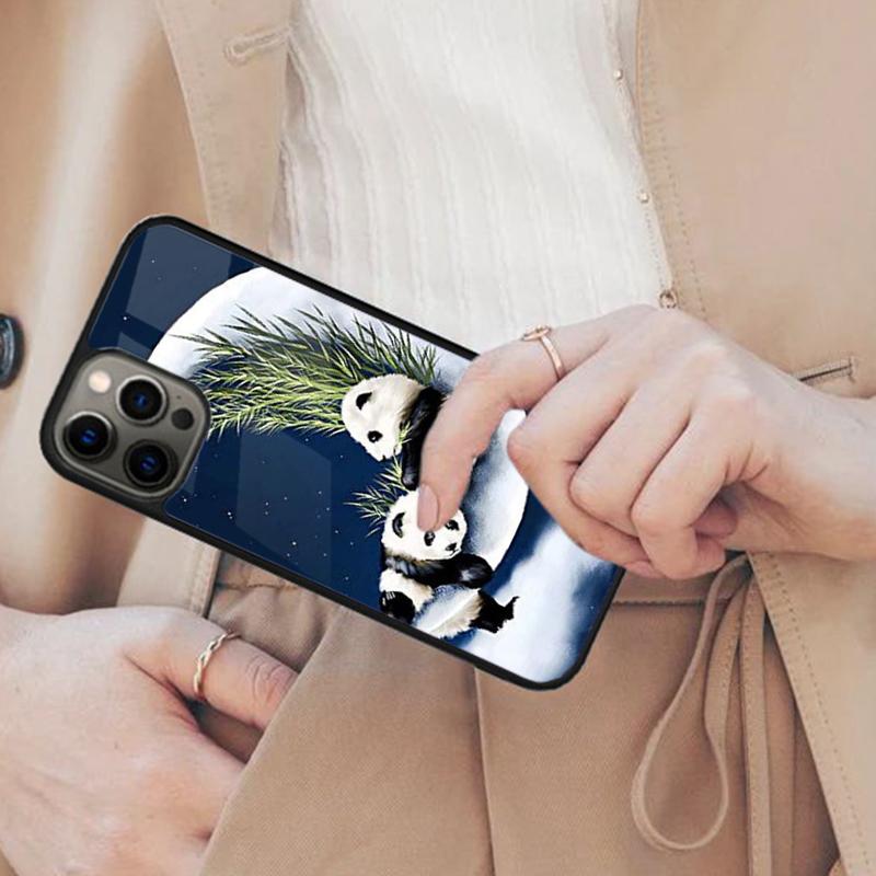 Panda and bamboo pattern Magnetic Phone Case For APPLE iPhone 17 Air 16 14 13 12 Pro Max 15 Plus Wireless Charge MagSafe Cover