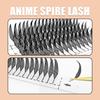 12 Rows Cluster Lashes Kit Comic Spire Mink Lashes Extensions Individual Lashes  Eye Makeup Tools
