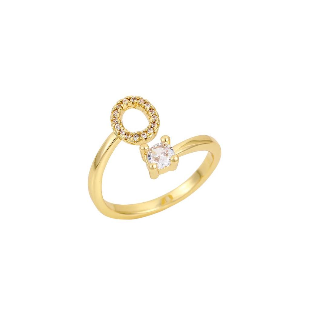 26 Letters Adjustable Open Ring: Women's Niche Design for Index or Pinky Finger - Fashionable Korean Style
