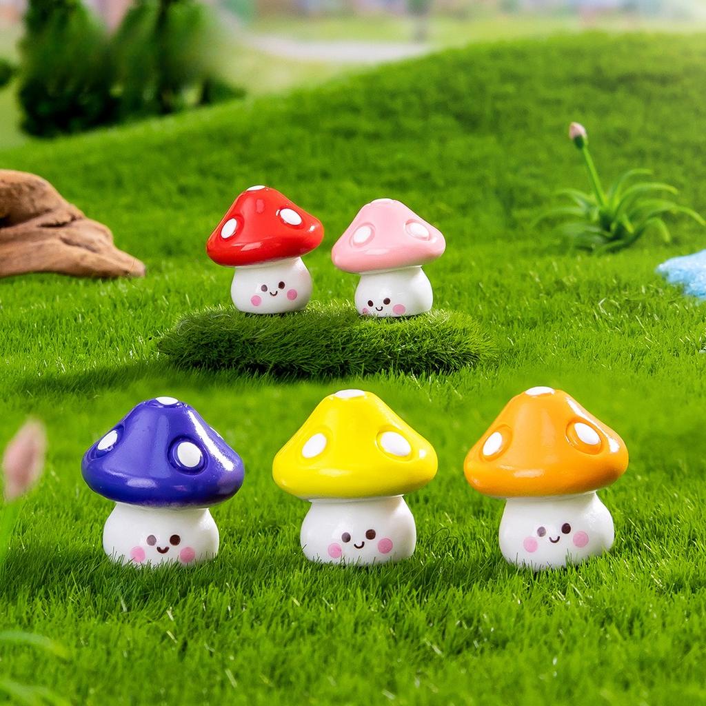 6 PCS Micro Landscape DIY Mushroom Decoration Set